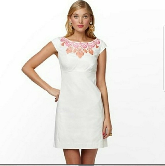 Lilly Pulitzer Dresses & Skirts - Lilly Pulitzer Allura Embriodered White Dress 2